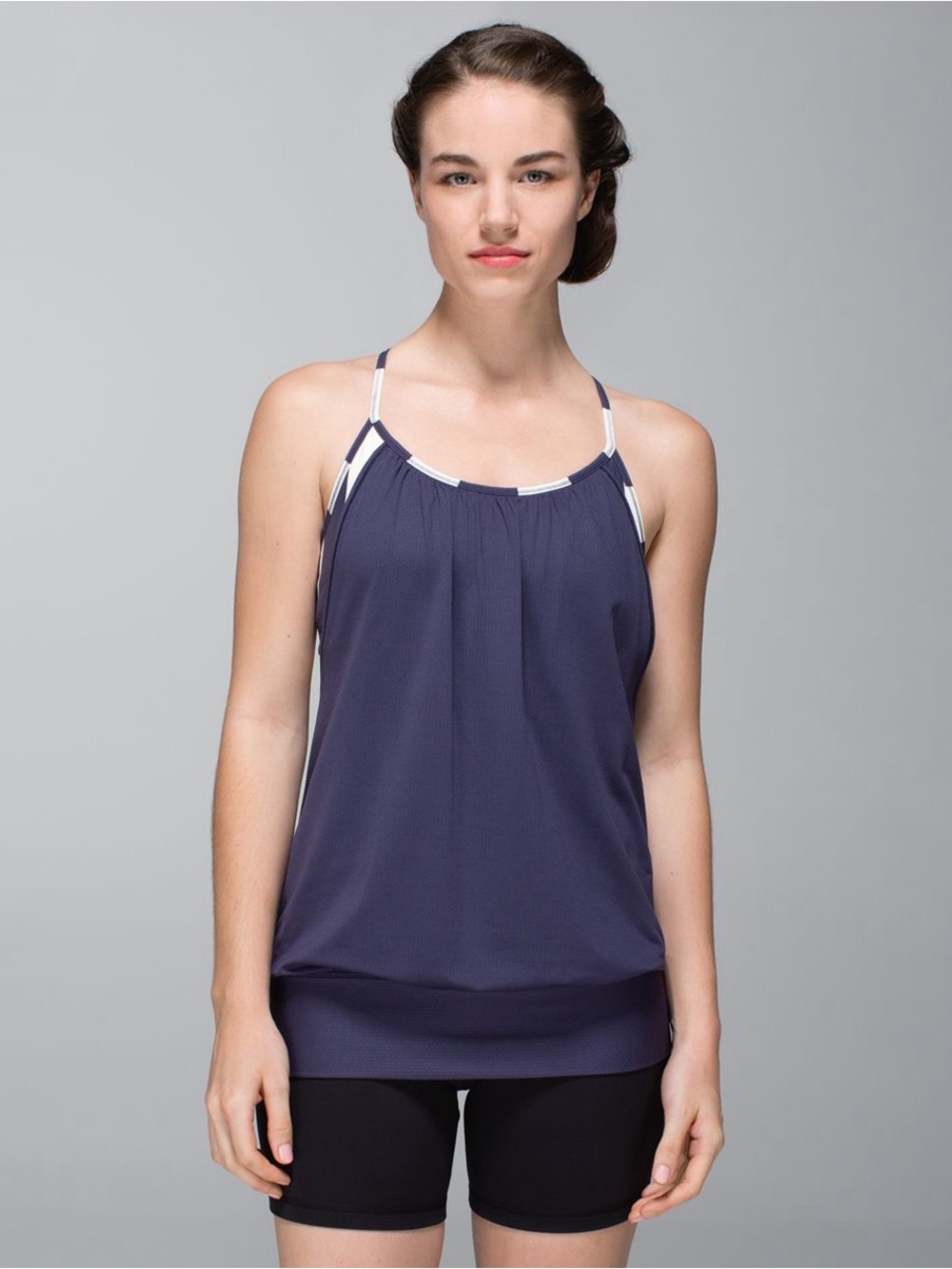 Lululemon Navy Stripe No Limits Tank Size 8